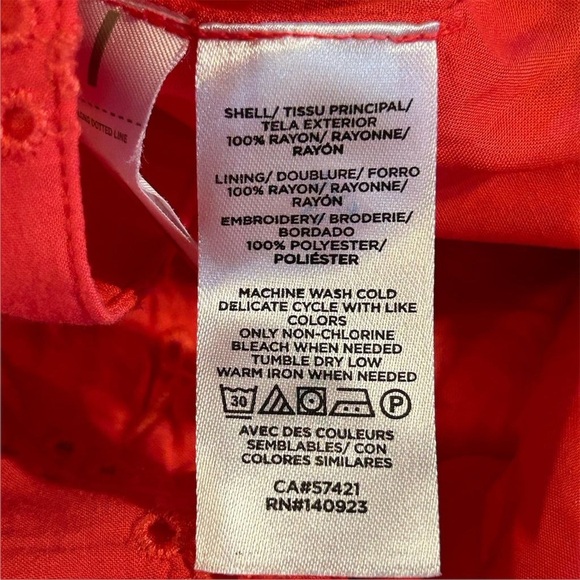 Loft Plus Size 14 eyelet flounce hem skirt Pink A-Line Ruffle Knee Length Skirt - Picture 9 of 10